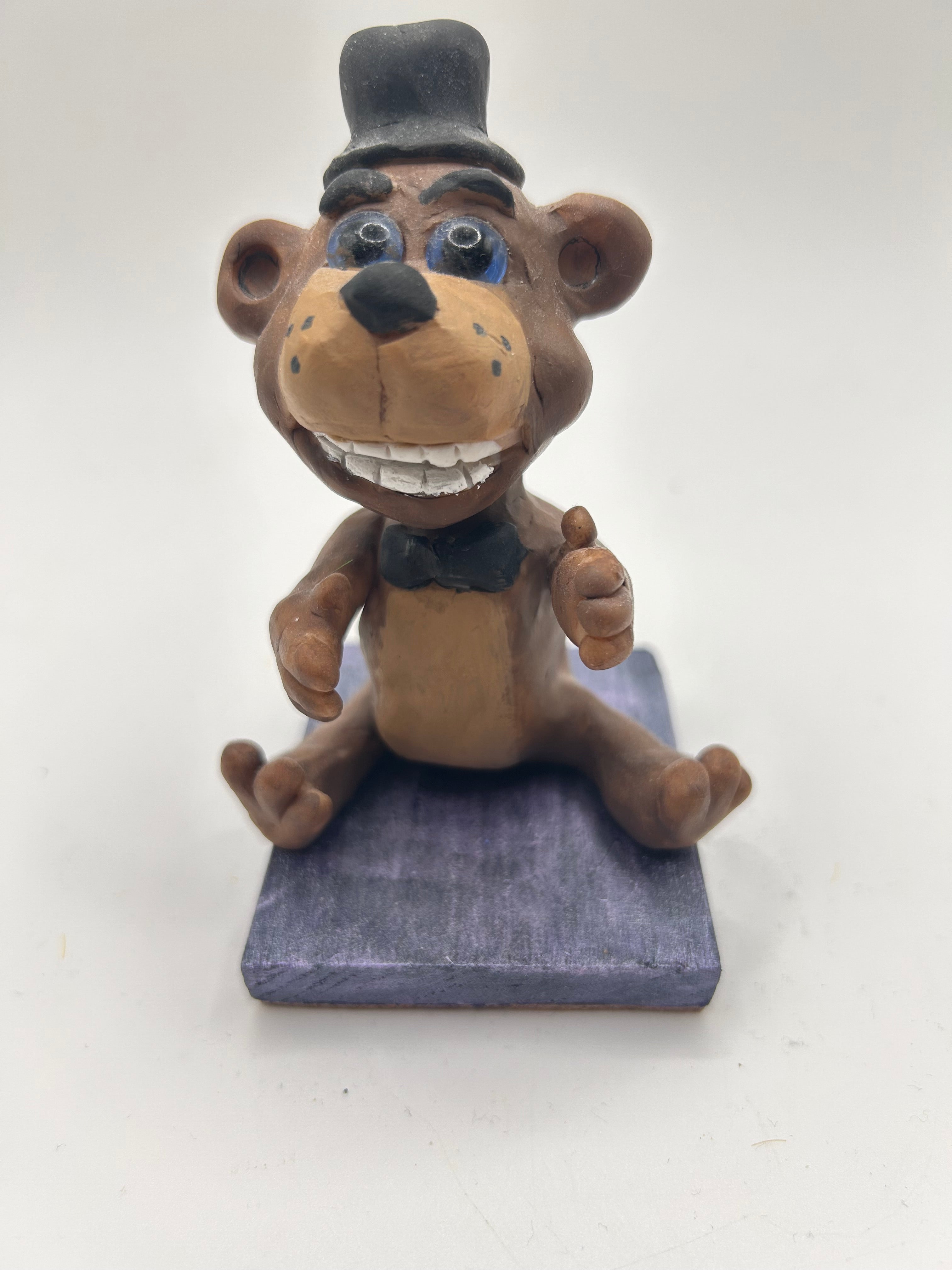 Polymer Clay Faz Ted — Handmade Gothic Whimsical Collectible Figure