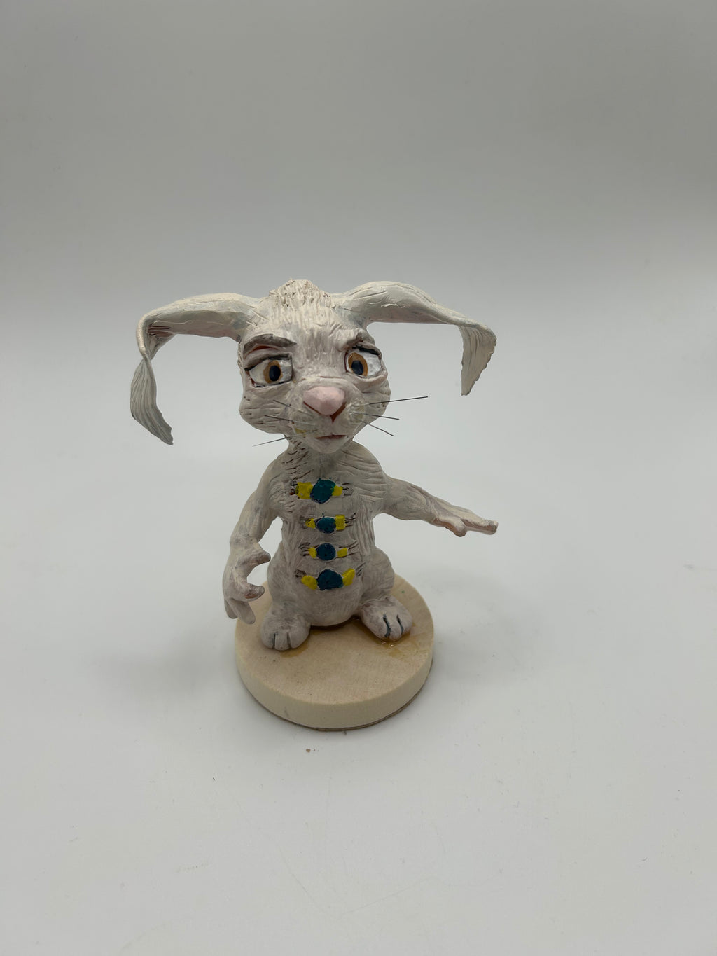 Polymer Clay Rabbit — Handmade Gothic Whimsical Figure
