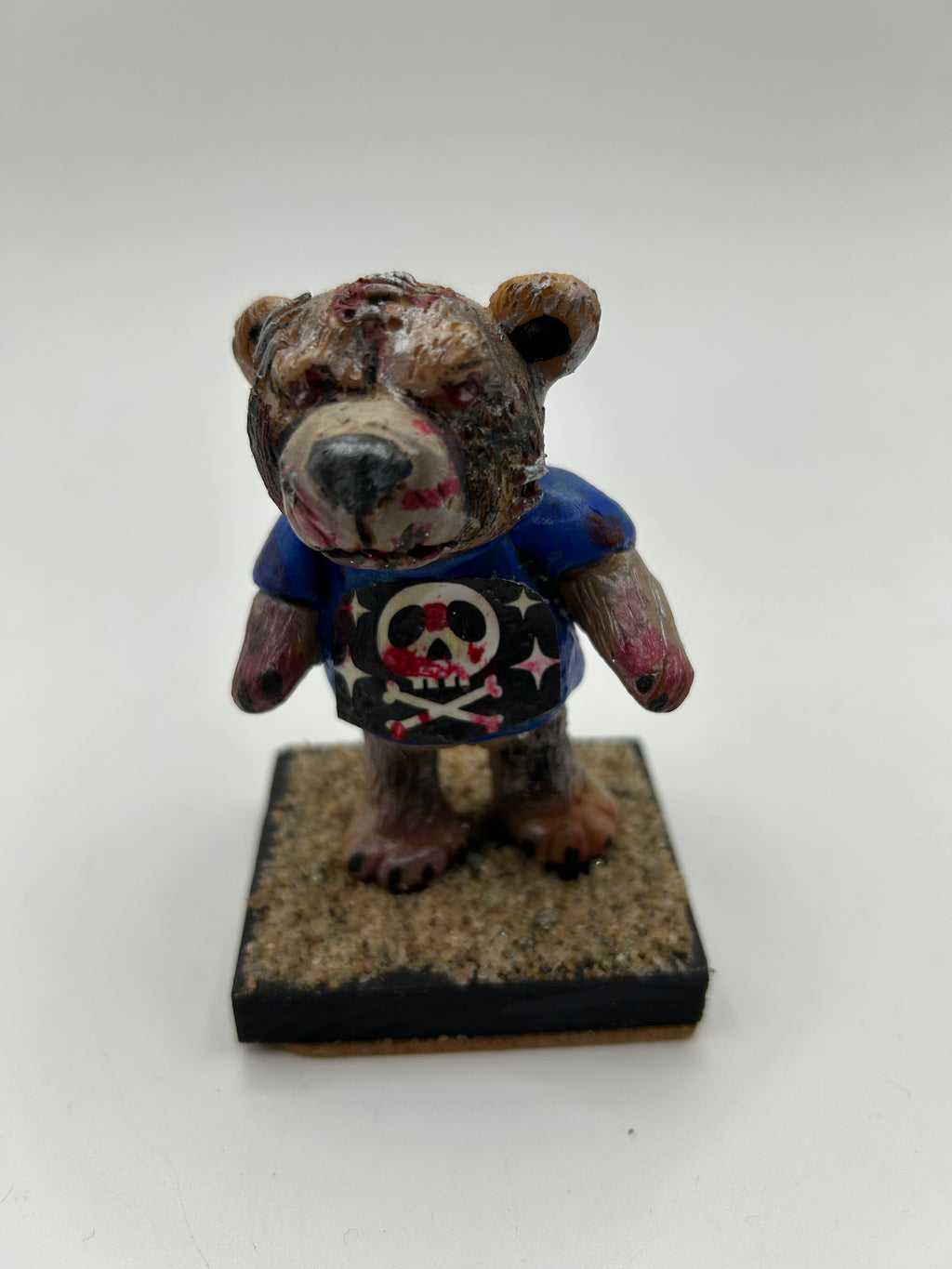 Polymer Clay Zombie Bear — Handmade Gothic Horror Collectible Figure