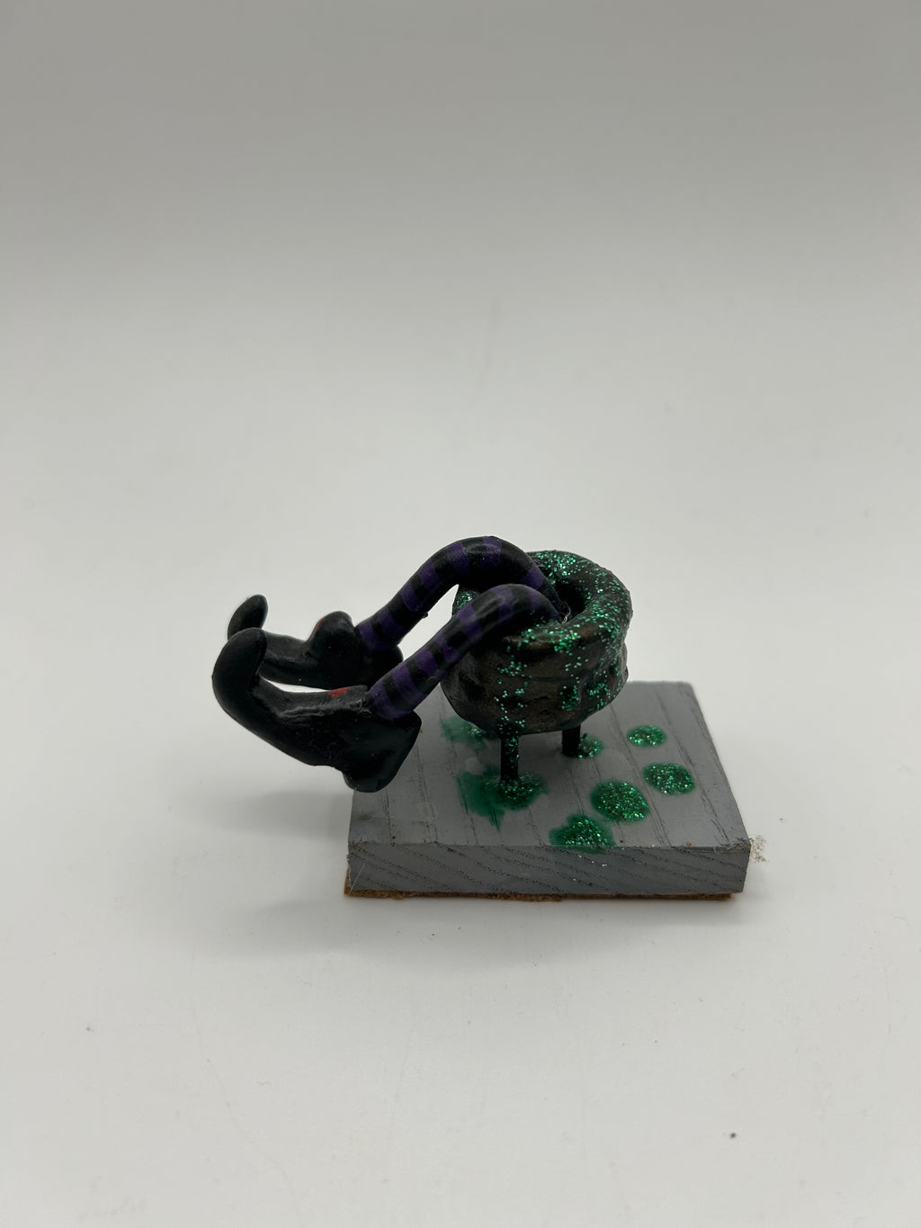 Polymer Clay Witch’s Legs — Handmade Gothic Whimsical Sculpture