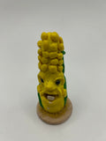 Polymer Clay Happy Corn Character — Handmade Whimsical Desk Figure