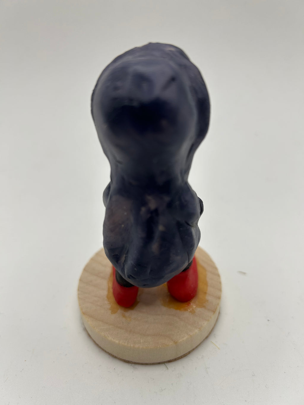 Polymer Clay Ghost in a Purple Coat — Handmade Dark Whimsical Figure
