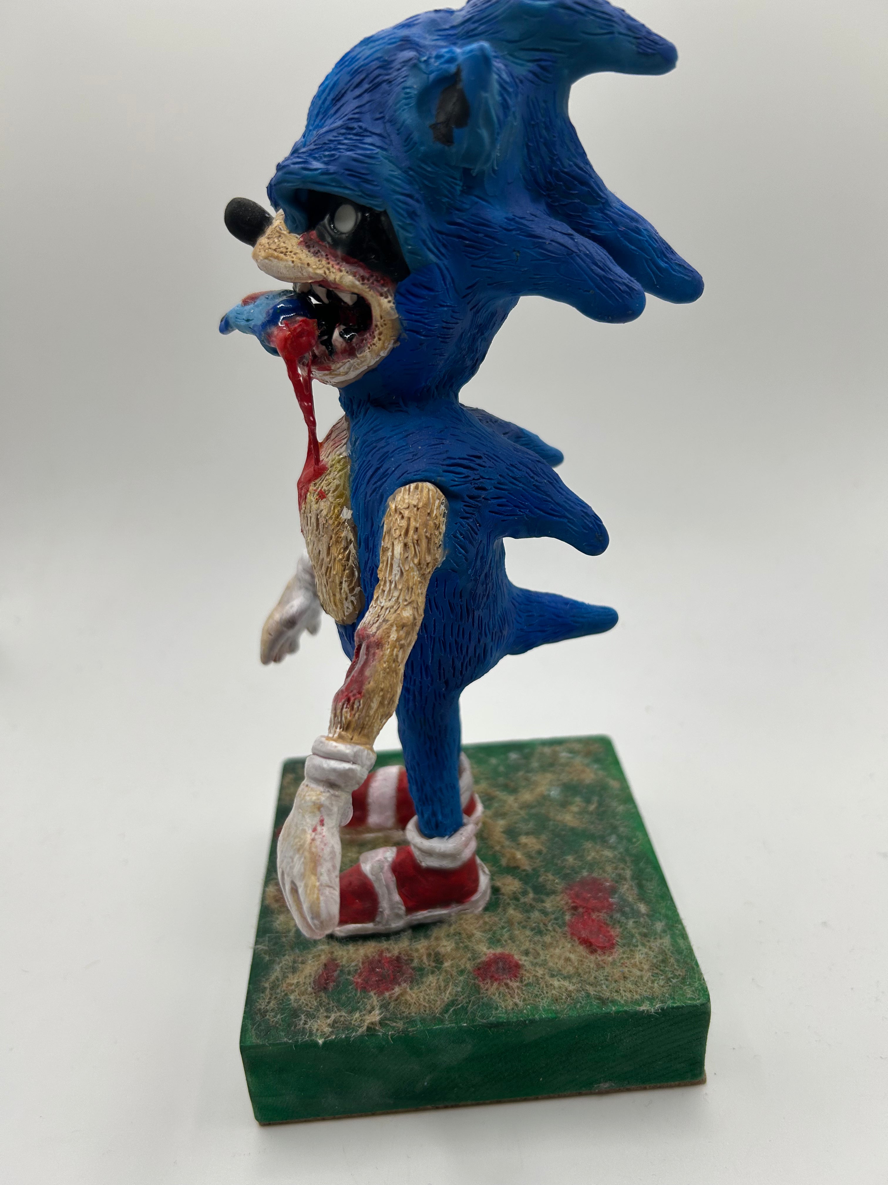 Polymer clay zombie Sonic